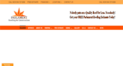 Desktop Screenshot of parlamentroofing.com