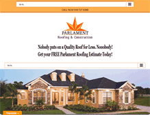 Tablet Screenshot of parlamentroofing.com